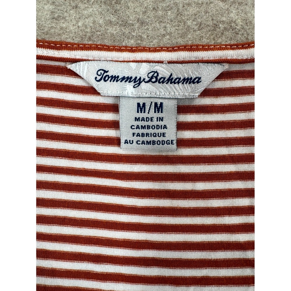 Tommy Bahama Texas Longhorns Shirt Womens Medium Red White Striped NCAA Top - Picture 4 of 14